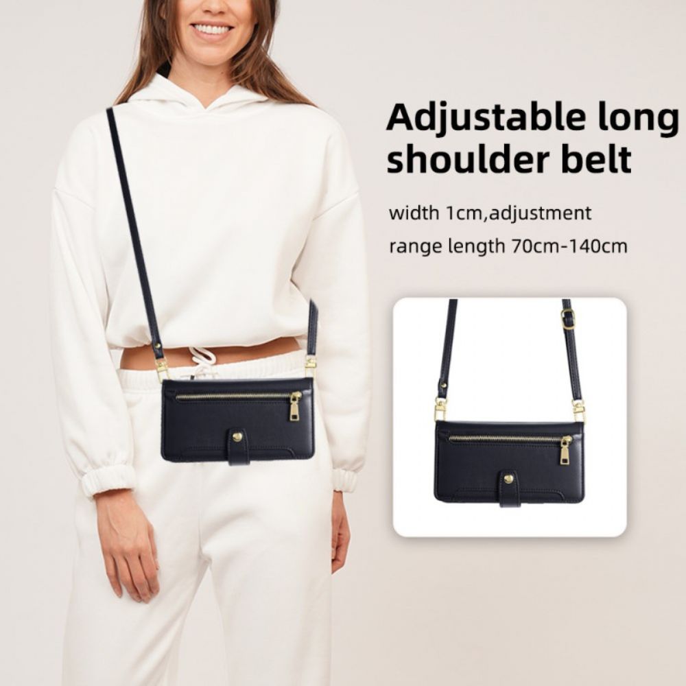 Folio-hoesje Realme C75 Telefoonhoesje Portemonnee Met Rits En Twee Bandjes