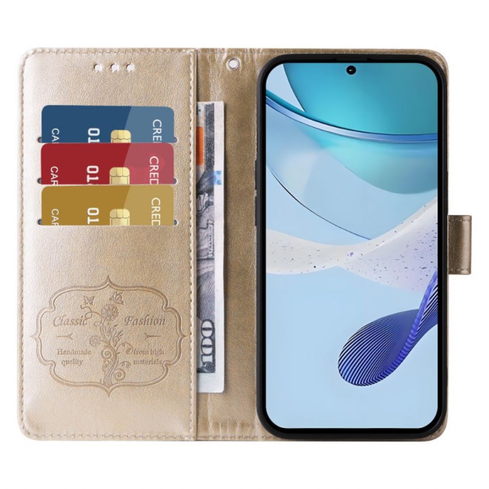 Folio-hoesje Realme C75 Telefoonhoesje Vlinders En Bloemen