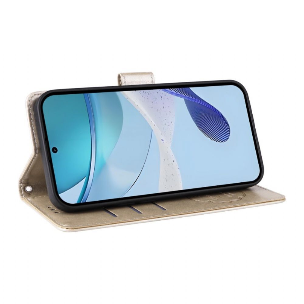 Folio-hoesje Realme C75 Telefoonhoesje Vlinders En Bloemen