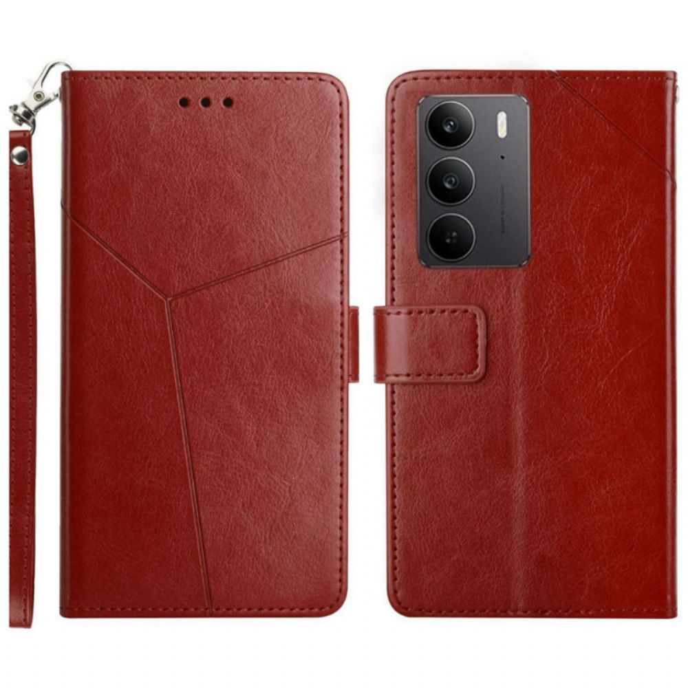 Folio-hoesje Realme C75 Telefoonhoesje Y-vormig Bandje