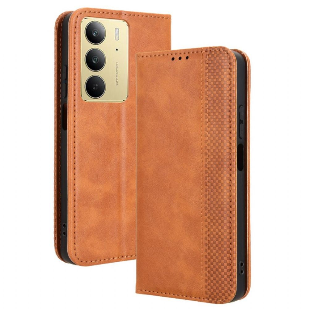 Folio-hoesje Realme C75 Vintage Rand Bescherming Hoesje