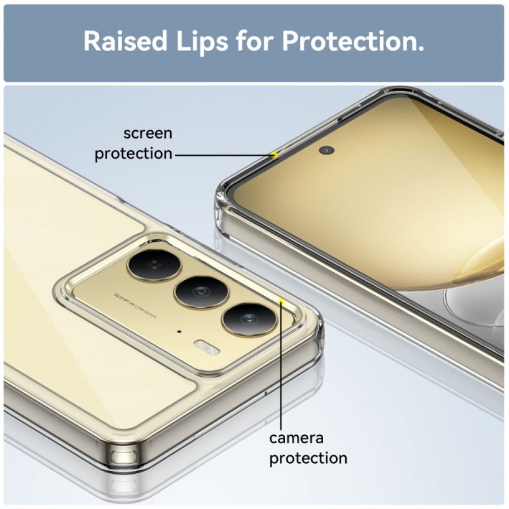 Hoesje Realme C75 Transparant Met Gehard Glazen Schermbeschermer