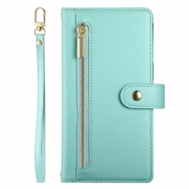 Leren Hoesje Realme C75 Complete Portemonnee Met Bandje En Schouderband Bescherming Hoesje