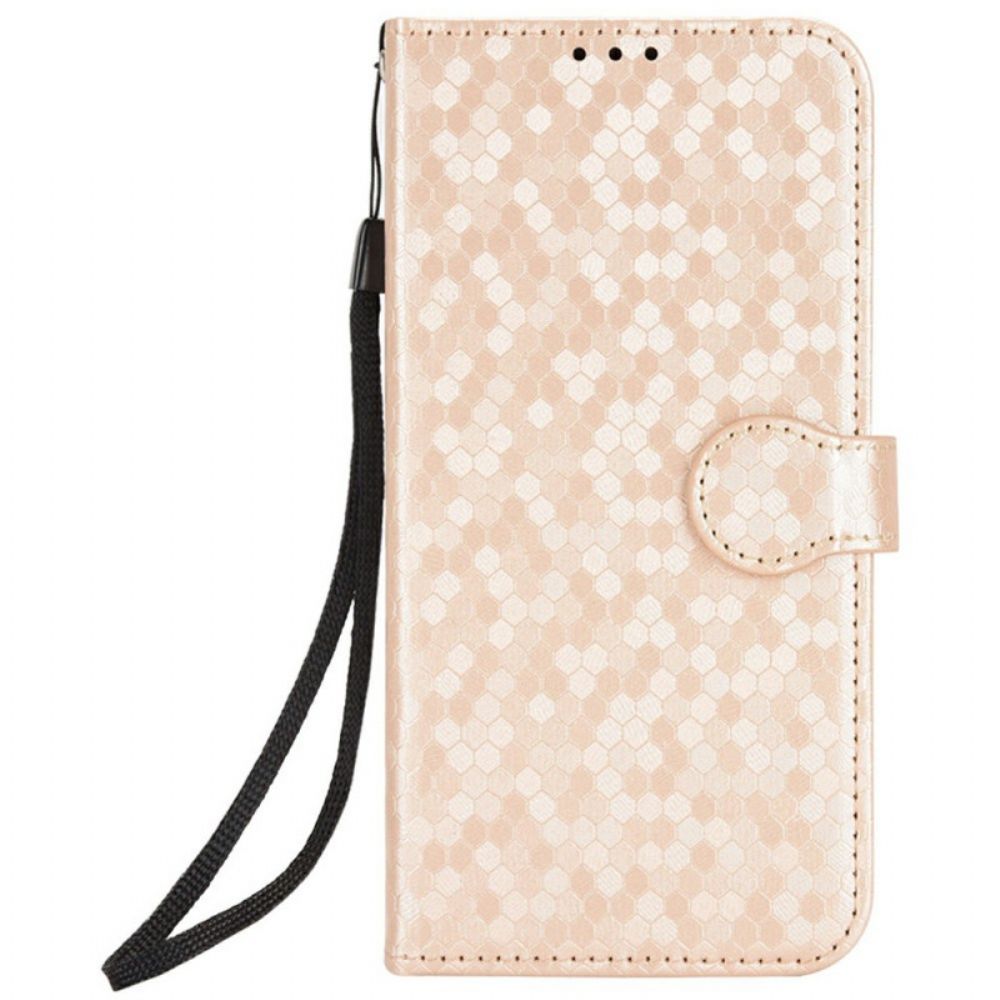 Leren Hoesje Realme C75 Glitterstippen Bescherming Hoesje