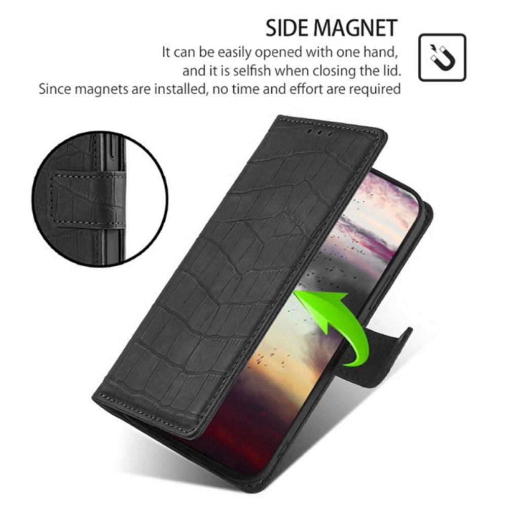 Leren Hoesje Realme C75 Krokodillenprint Bescherming Hoesje