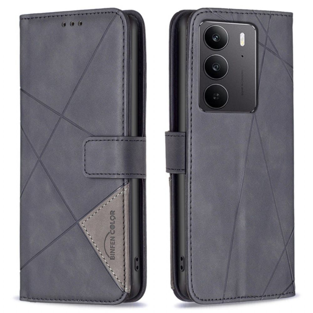 Leren Hoesje Voor Realme C75 Geometrisch Patroon Binfen Kleur