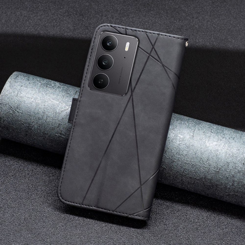 Leren Hoesje Voor Realme C75 Geometrisch Patroon Binfen Kleur