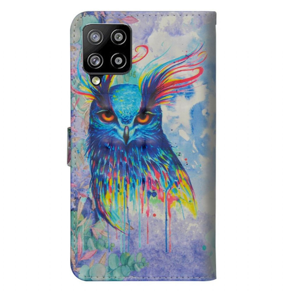 Folio-hoesje voor Samsung Galaxy A42 5G Aquarel Vogel