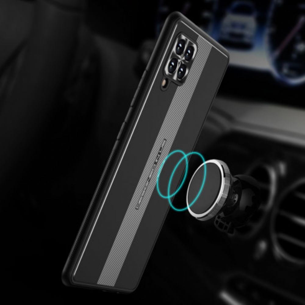 Hoesje voor Samsung Galaxy A42 5G Metallic Effect En Geïntegreerde Magneet