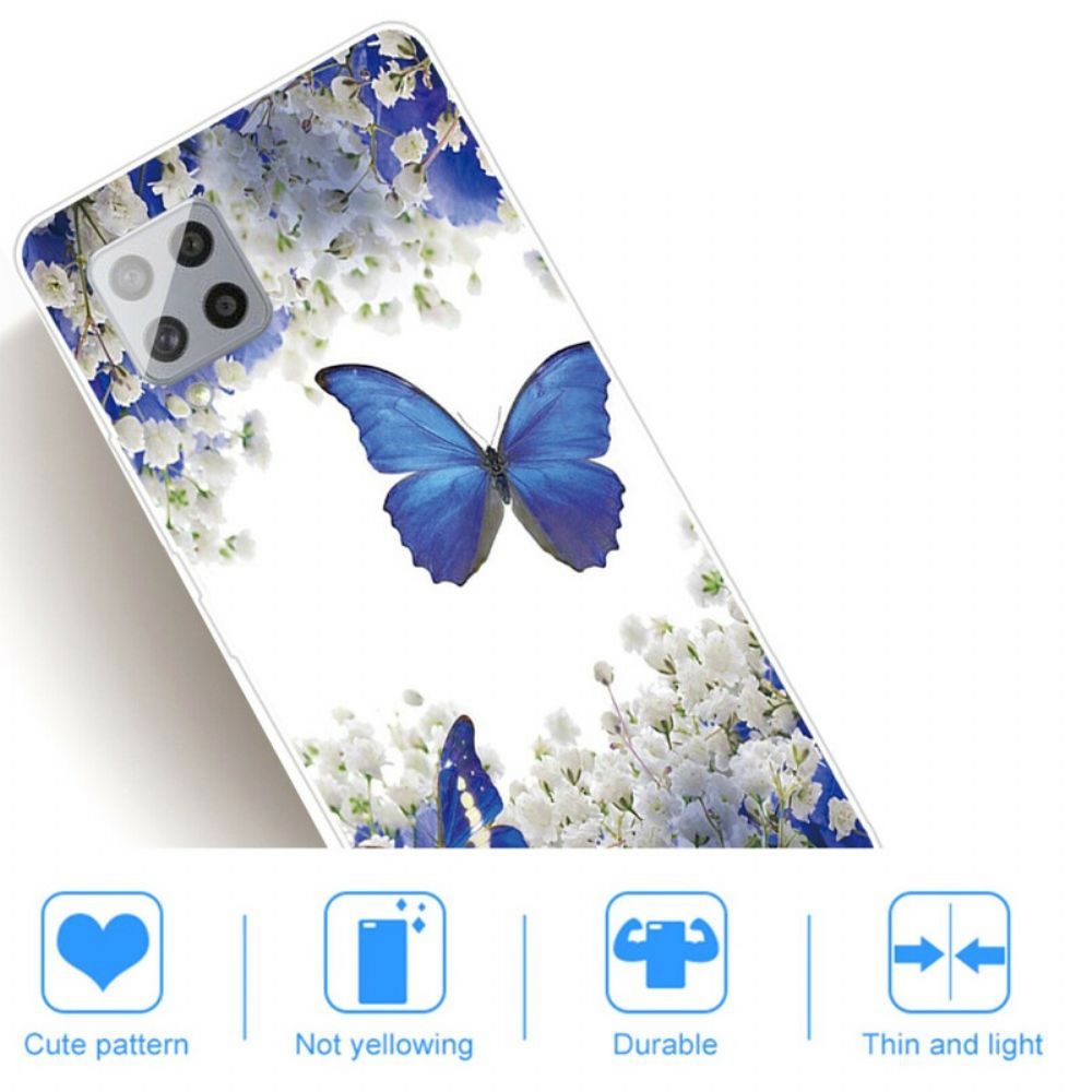 Hoesje voor Samsung Galaxy A42 5G Vlinders Ontwerp