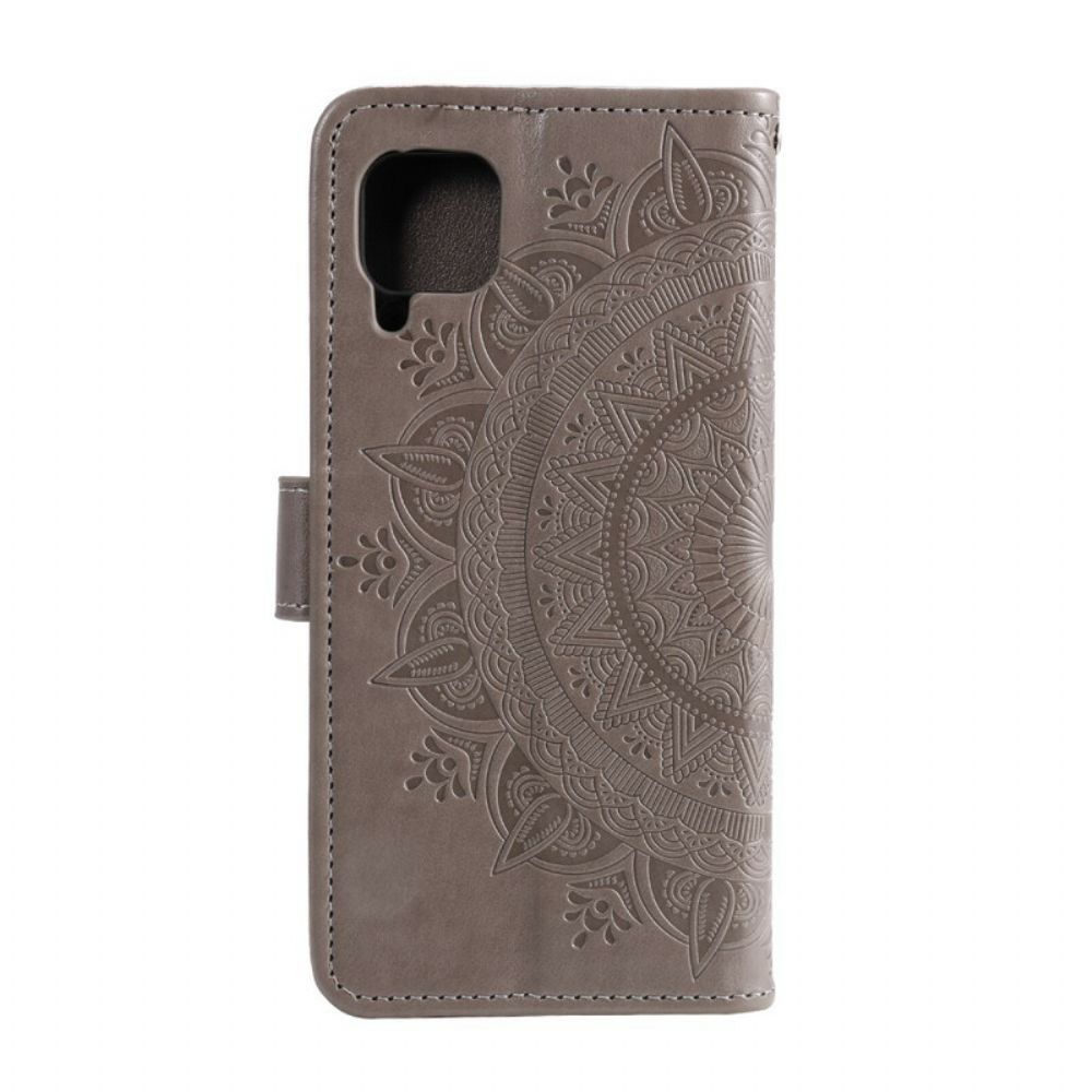 Leren Hoesje voor Samsung Galaxy A42 5G Zonnemandala