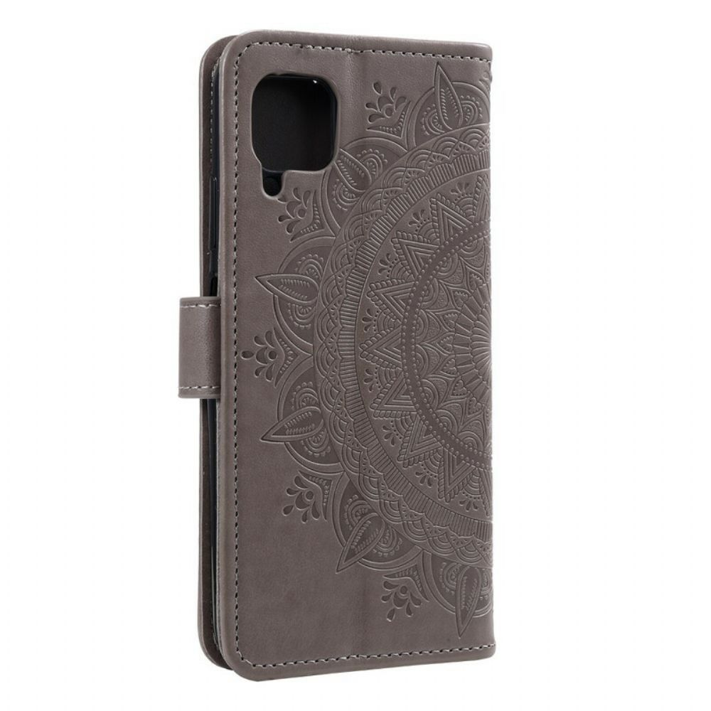Leren Hoesje voor Samsung Galaxy A42 5G Zonnemandala