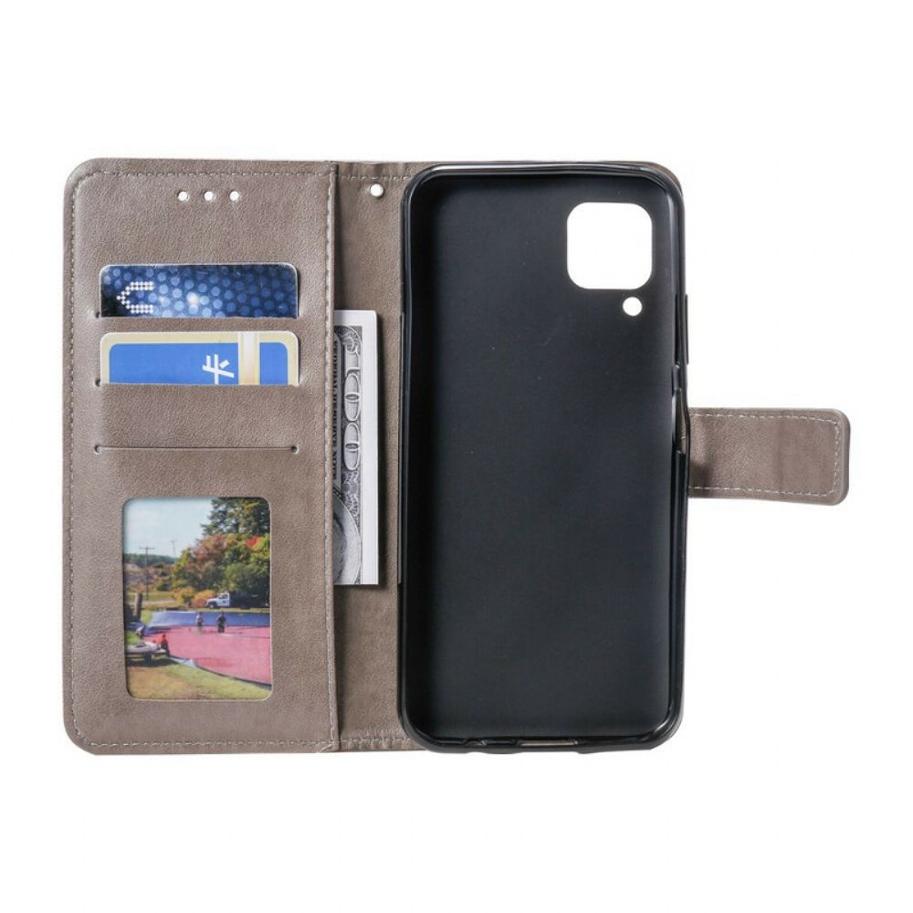 Leren Hoesje voor Samsung Galaxy A42 5G Zonnemandala