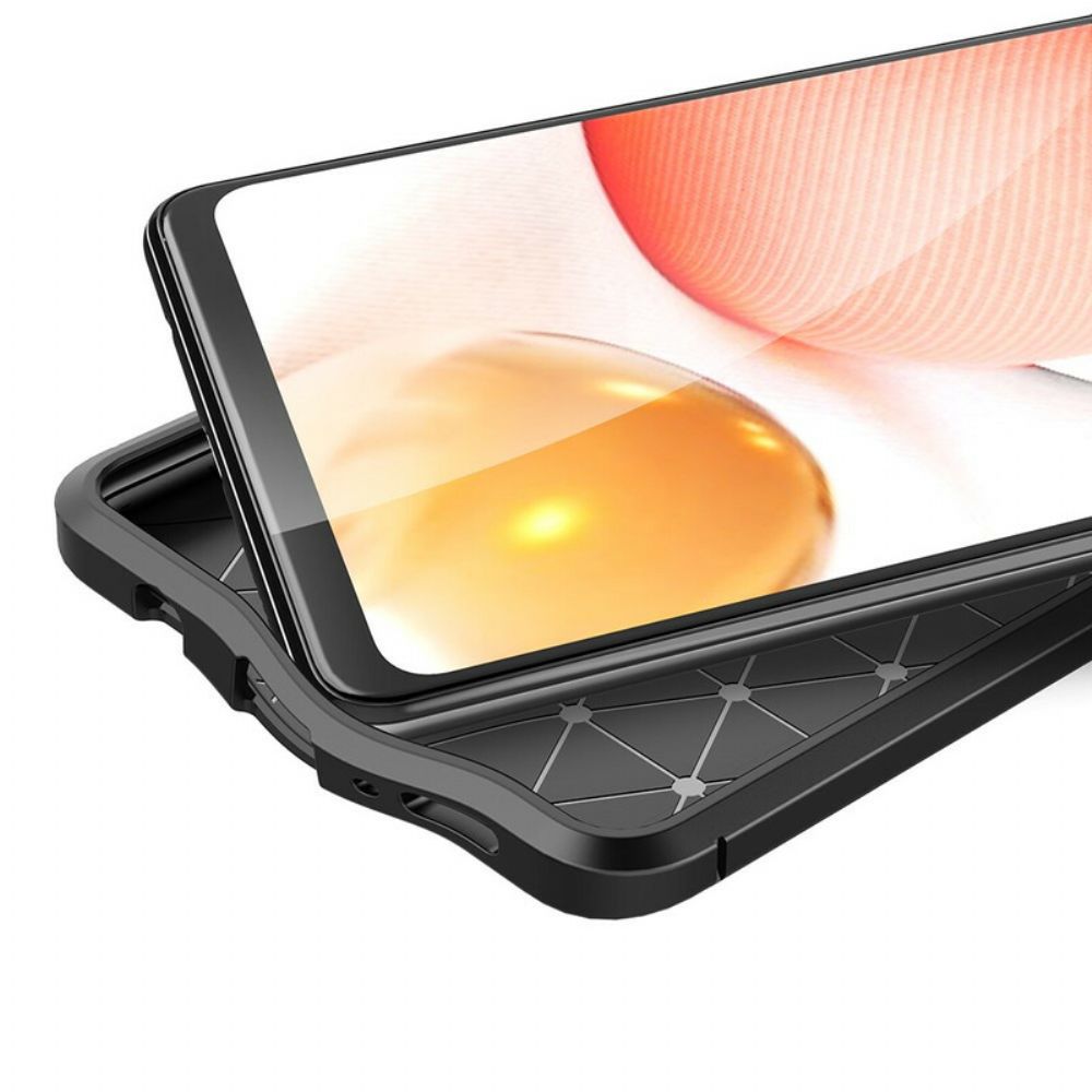 Telefoonhoesje voor Samsung Galaxy A42 5G Dubbele Lijn Litchi Leder Effect