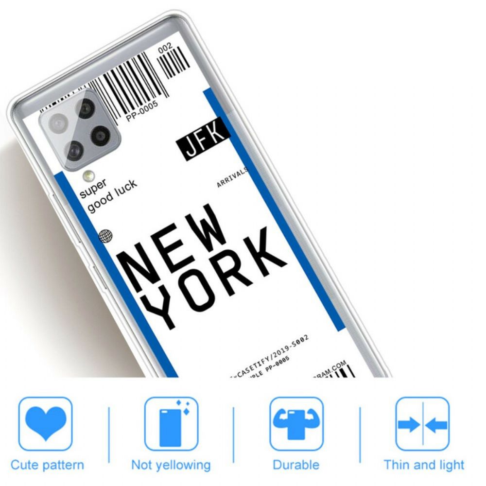 Telefoonhoesje voor Samsung Galaxy A42 5G Instapkaart Naar New York