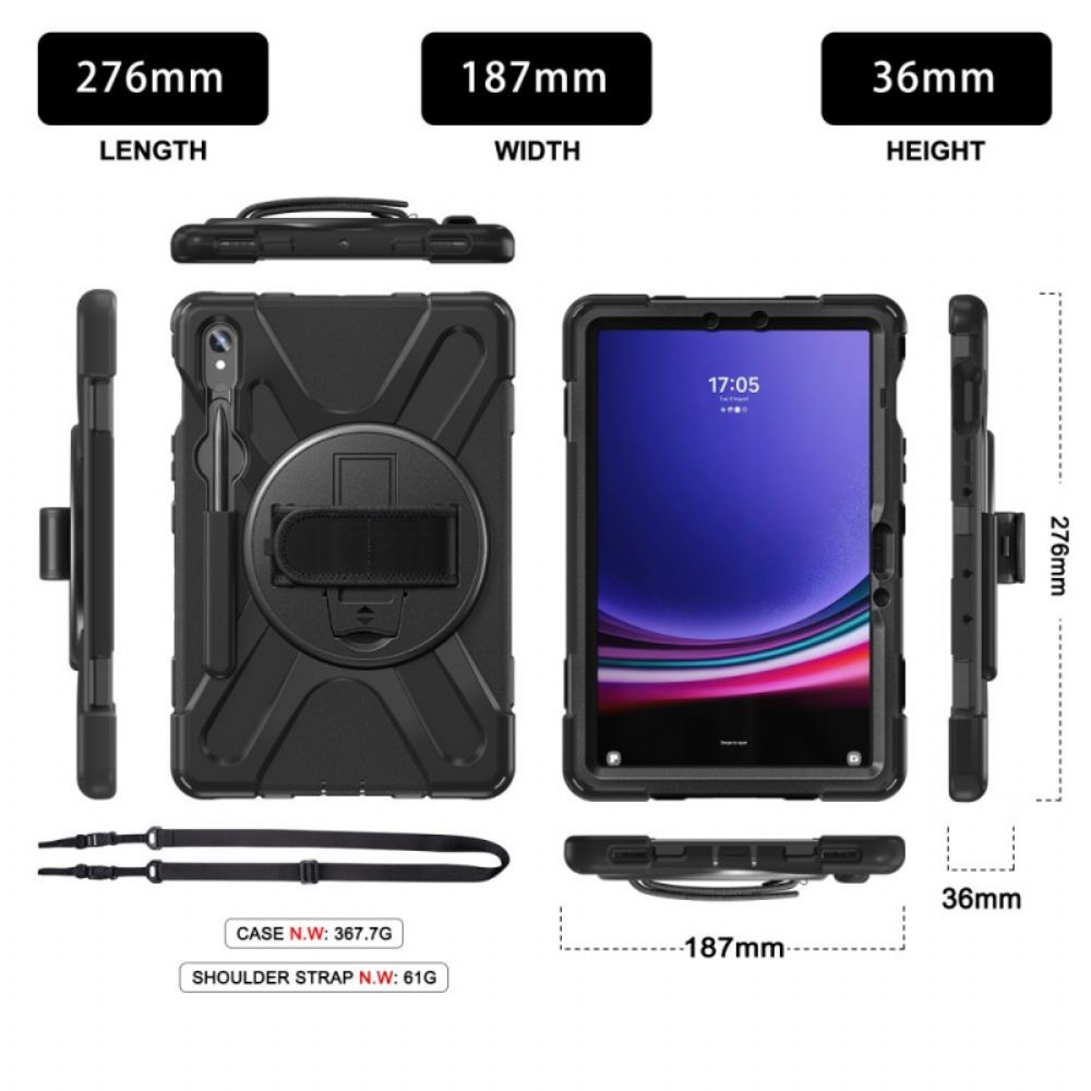 Case Hoesje Samsung Galaxy Tab S9 Telefoonhoesje Roterende Steun
