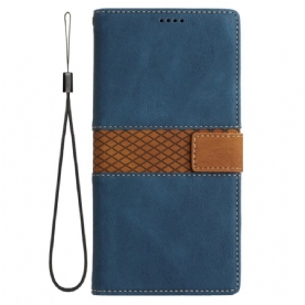 Flip Case Leren Google Pixel 8 Pro Fries Met Band