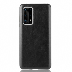 Hoesje voor Huawei P40 Pro Plus Performance Litchi Leder Effect