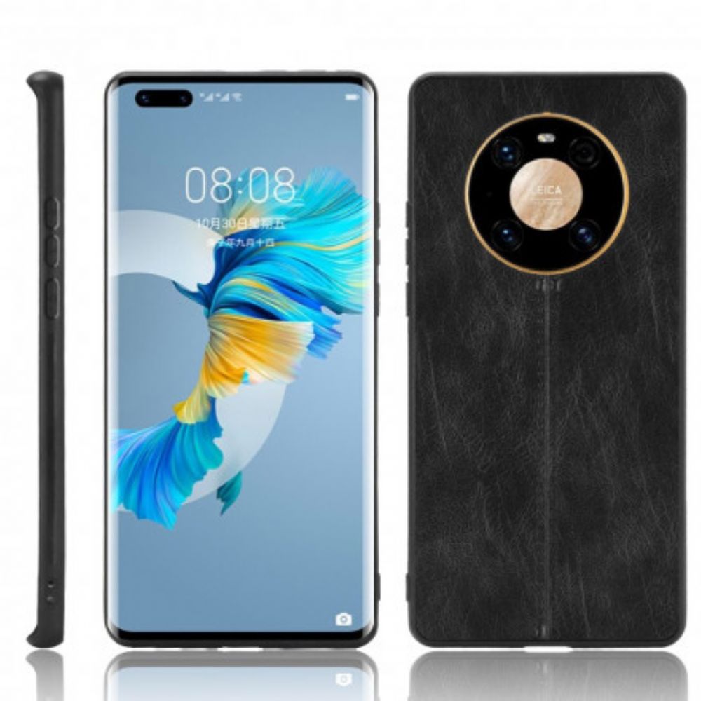 Hoesje voor Huawei Mate 40 Pro Naad Leereffect