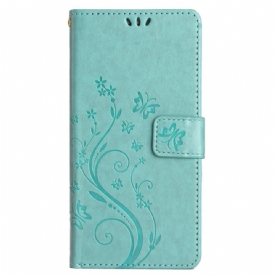 Folio-hoesje Oppo Reno 11 Pro 5g Telefoonhoesje Vlinderpatroon Met Riempje