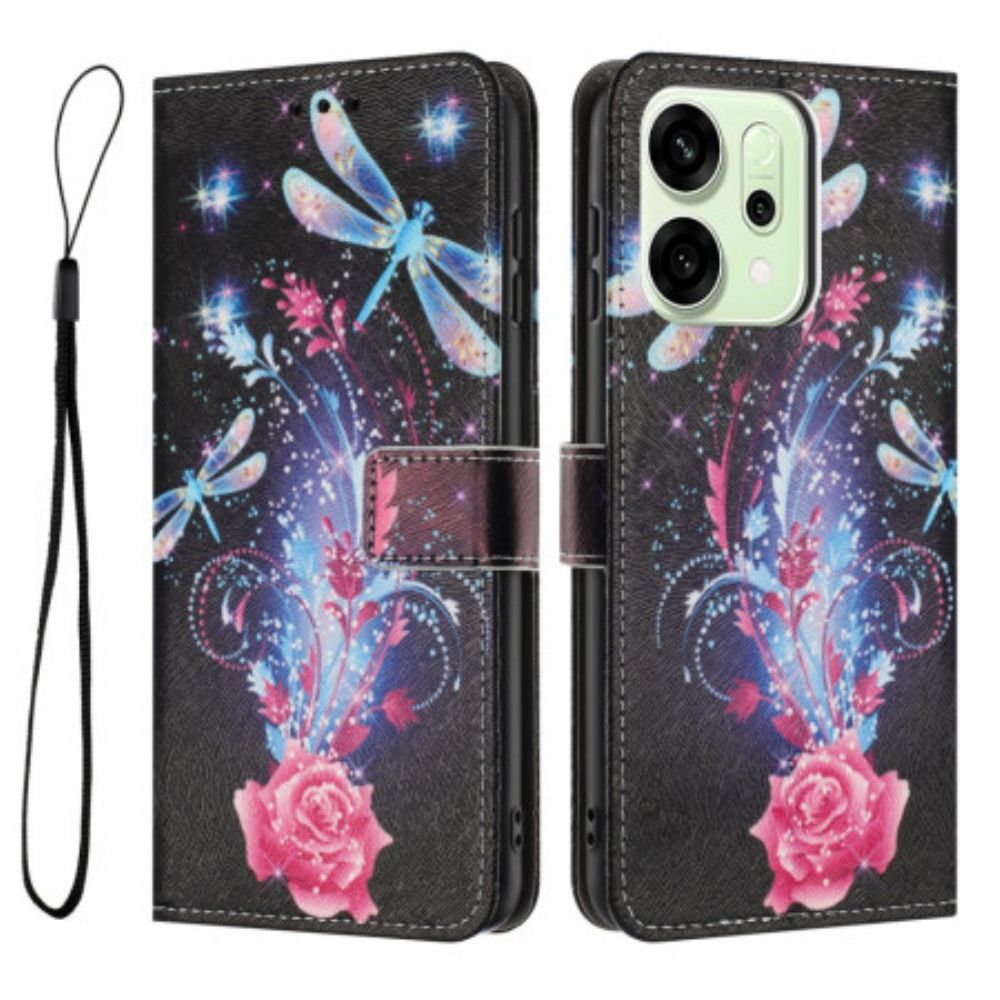 Flip Case Leren Oppo Reno 14 5g Libellen