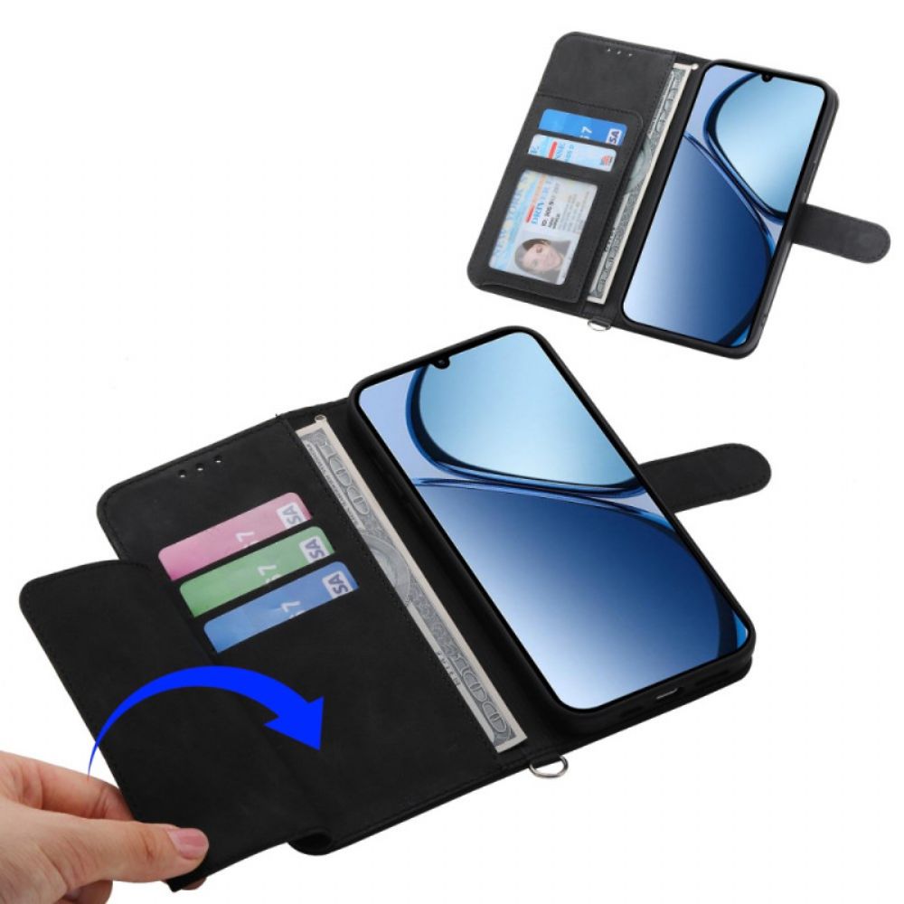 Folio-hoesje Oppo Reno 14 5g Bloemenpatroon En Bandjes