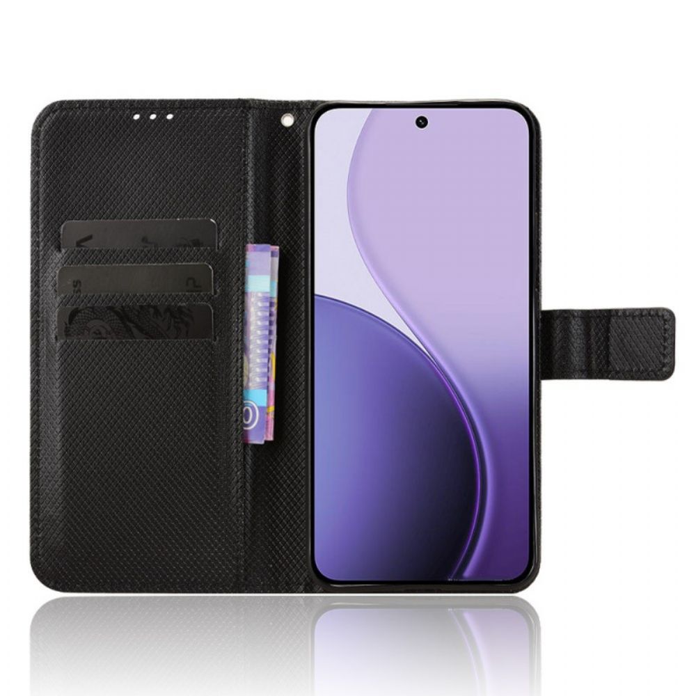 Folio-hoesje Oppo Reno 14 5g Diamantstructuur