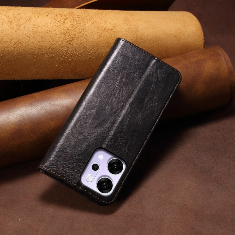 Folio-hoesje Oppo Reno 14 5g Telefoonhoesje Gewaxt Kunstleer