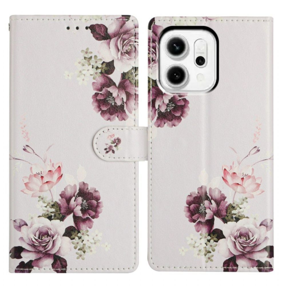 Folio-hoesje Oppo Reno 14 5g Telefoonhoesje Vintage Rozen