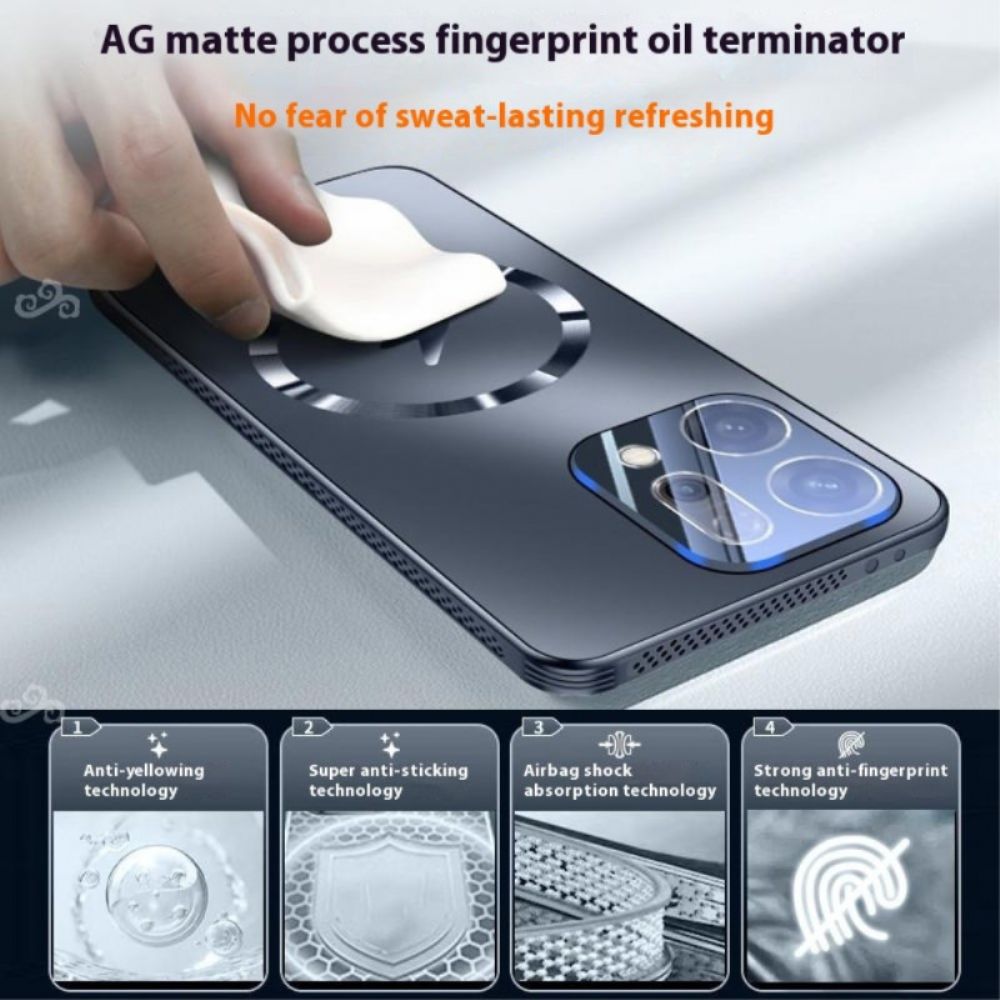 Hoesje Voor Oppo Reno 14 5g Magsafe-compatibel Metaaleffect