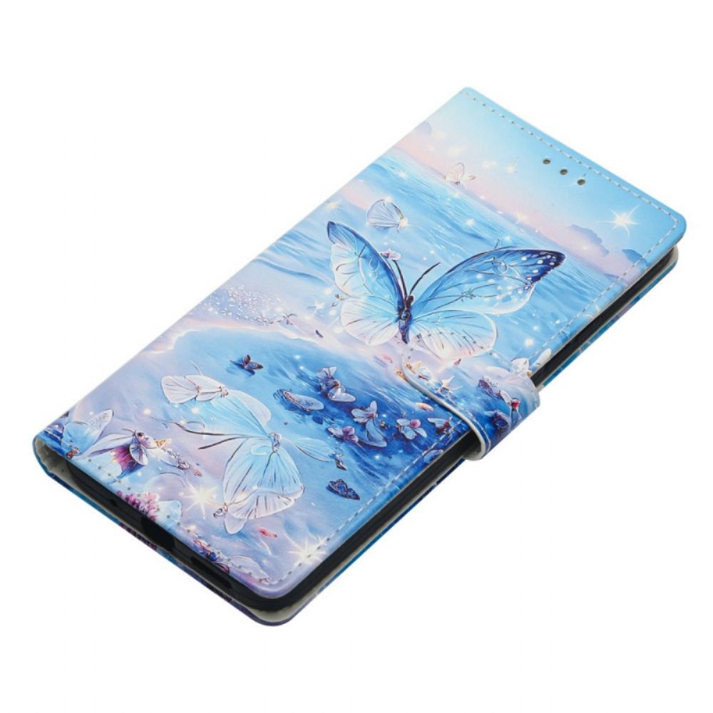 Leren Hoesje Oppo Reno 14 5g Oceaanvlinder Bescherming Hoesje