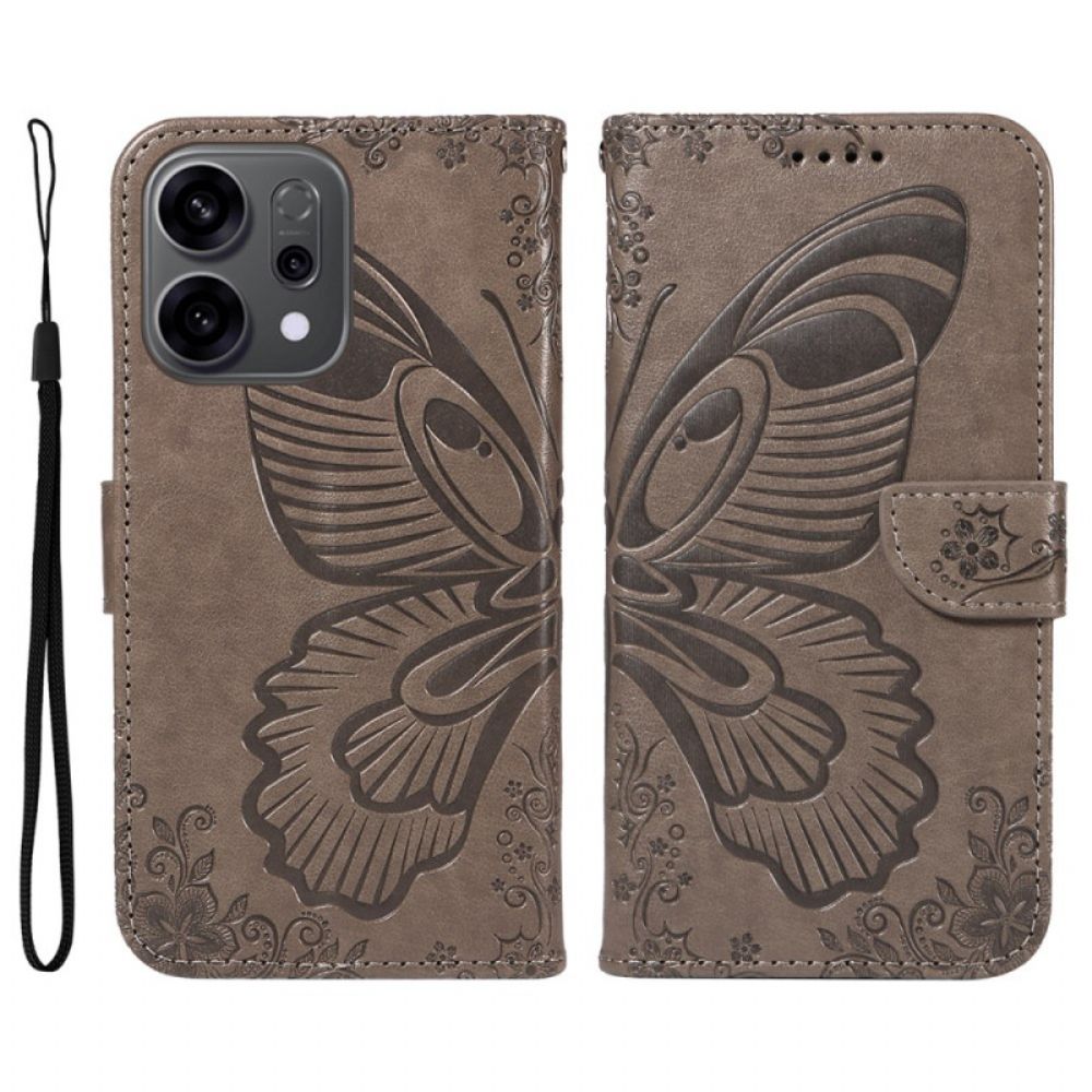 Leren Hoesje Oppo Reno 14 5g Vlinderdesign