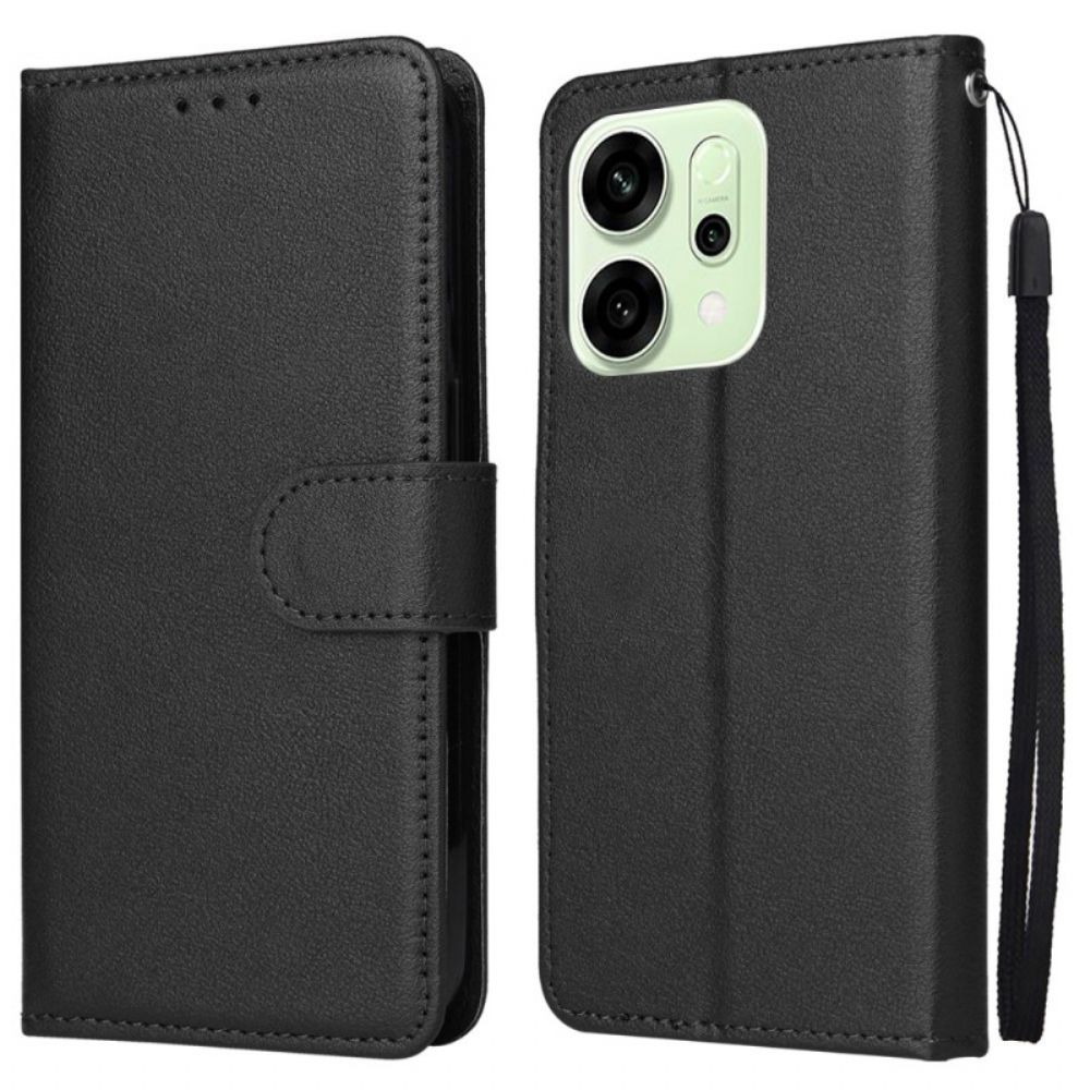 Leren Hoesje Voor Oppo Reno 14 5g Klassieke Leren Stijl