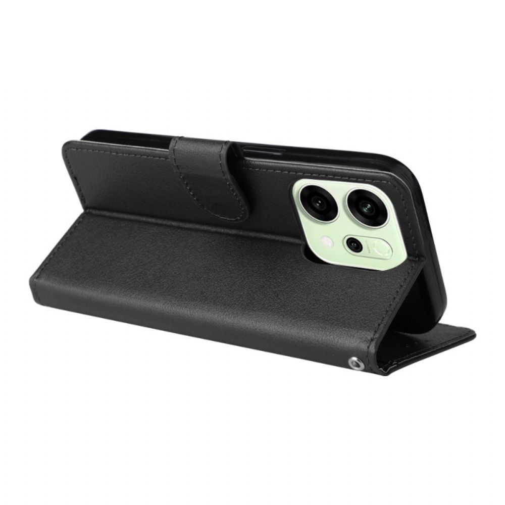 Leren Hoesje Voor Oppo Reno 14 5g Klassieke Leren Stijl