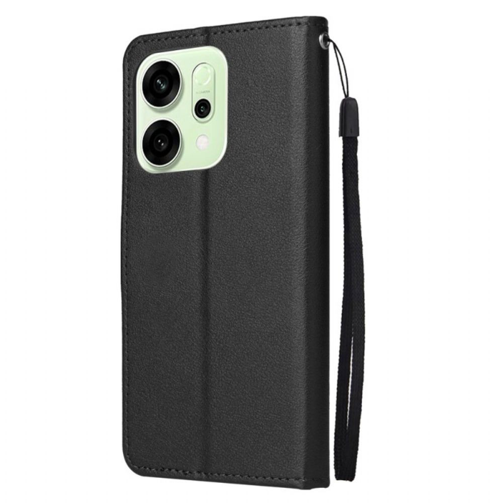 Leren Hoesje Voor Oppo Reno 14 5g Klassieke Leren Stijl
