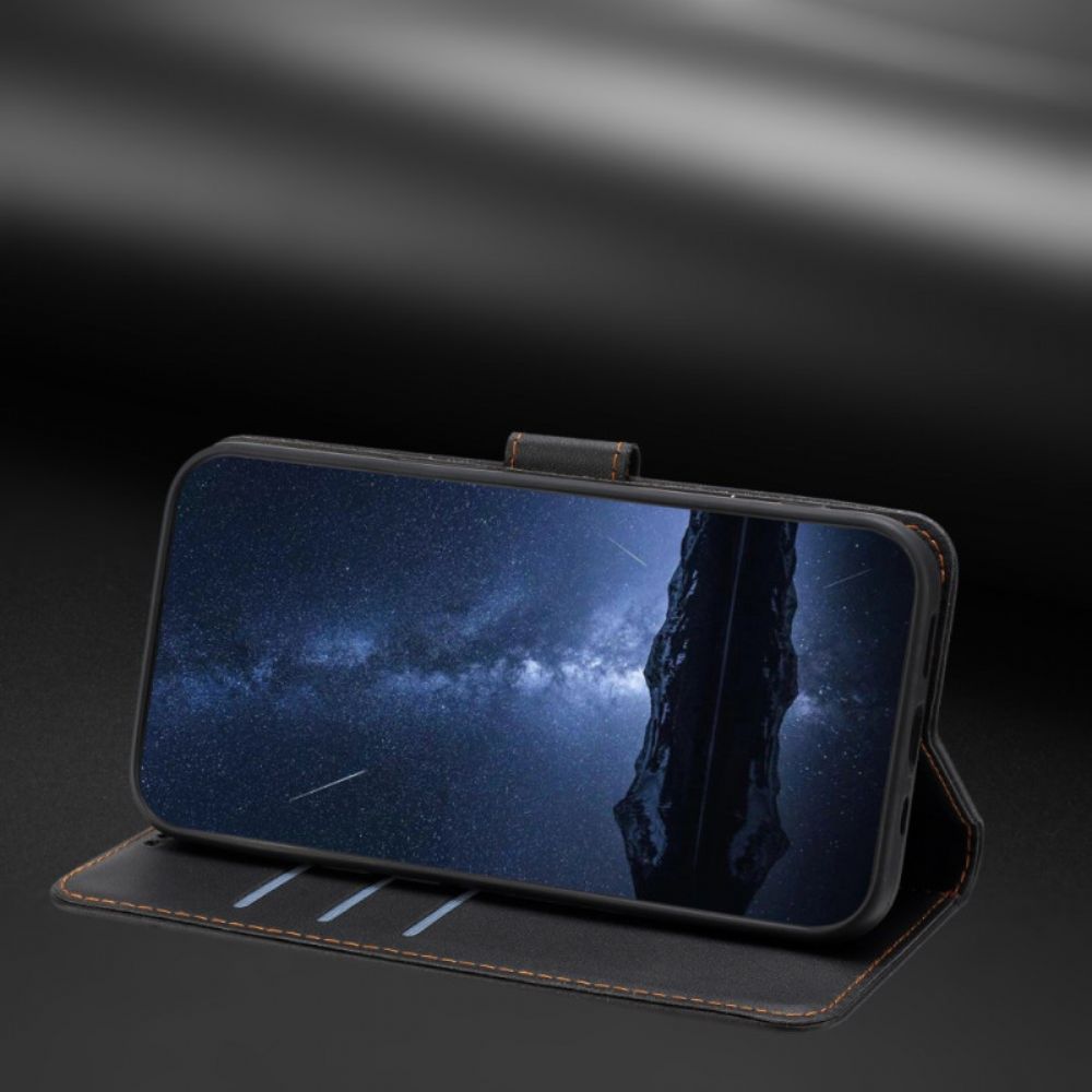 Leren Hoesje Voor Oppo Reno 14 5g Stiksels