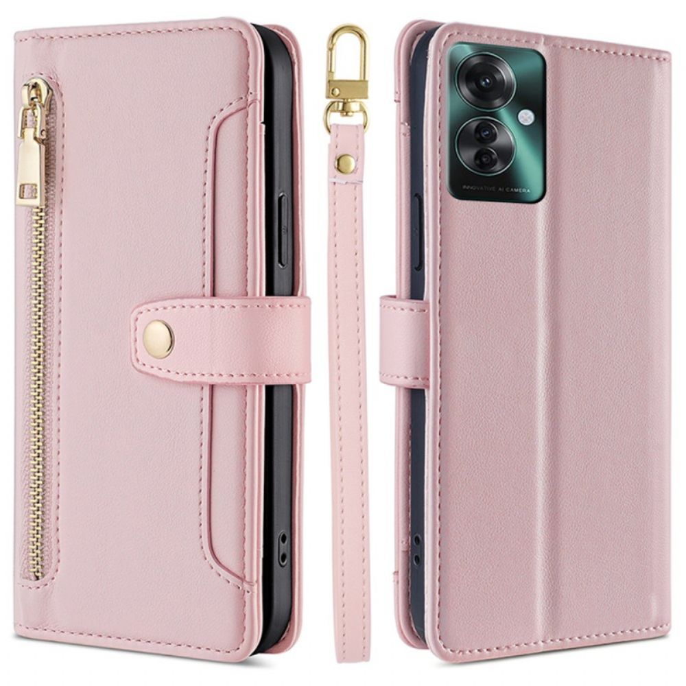 Folio-hoesje Oppo Reno 11f 5g Draagkoord En Schouderband