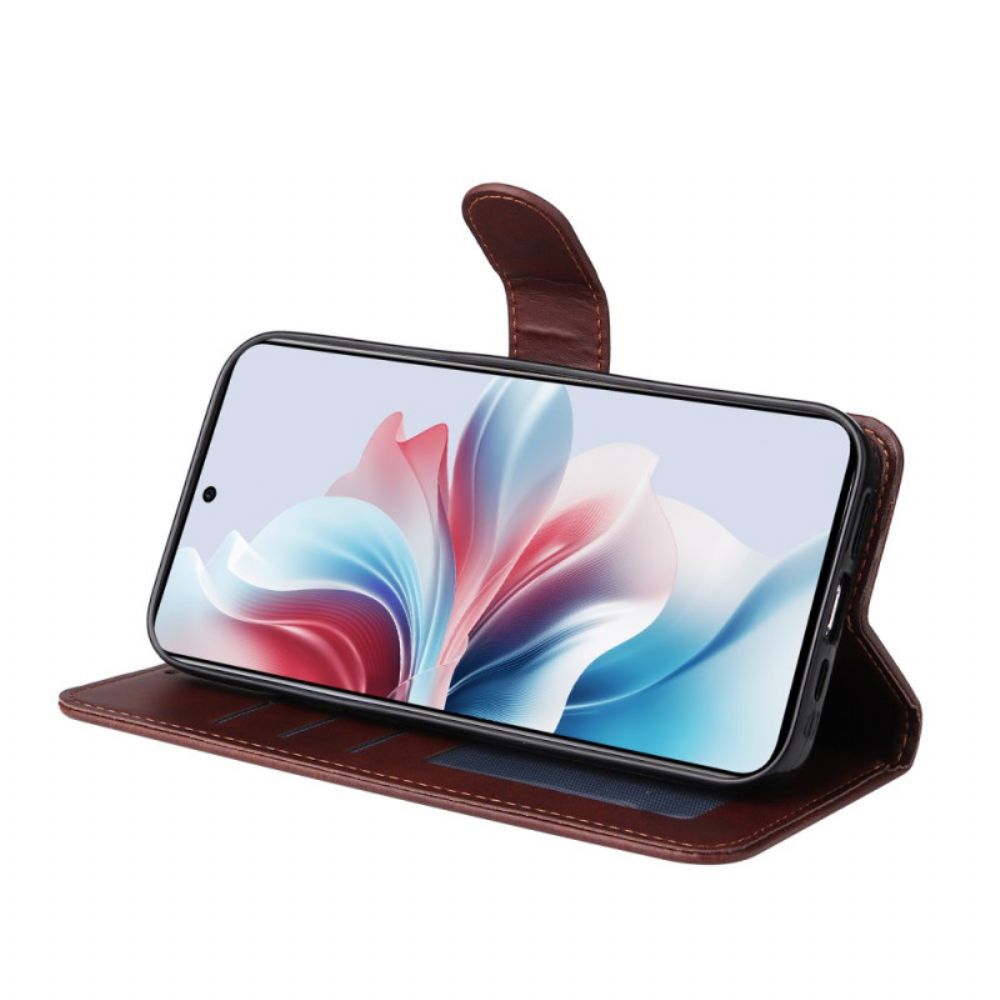 Leren Hoesje Oppo Reno 11f 5g Verenigd Met Riem Bescherming Hoesje