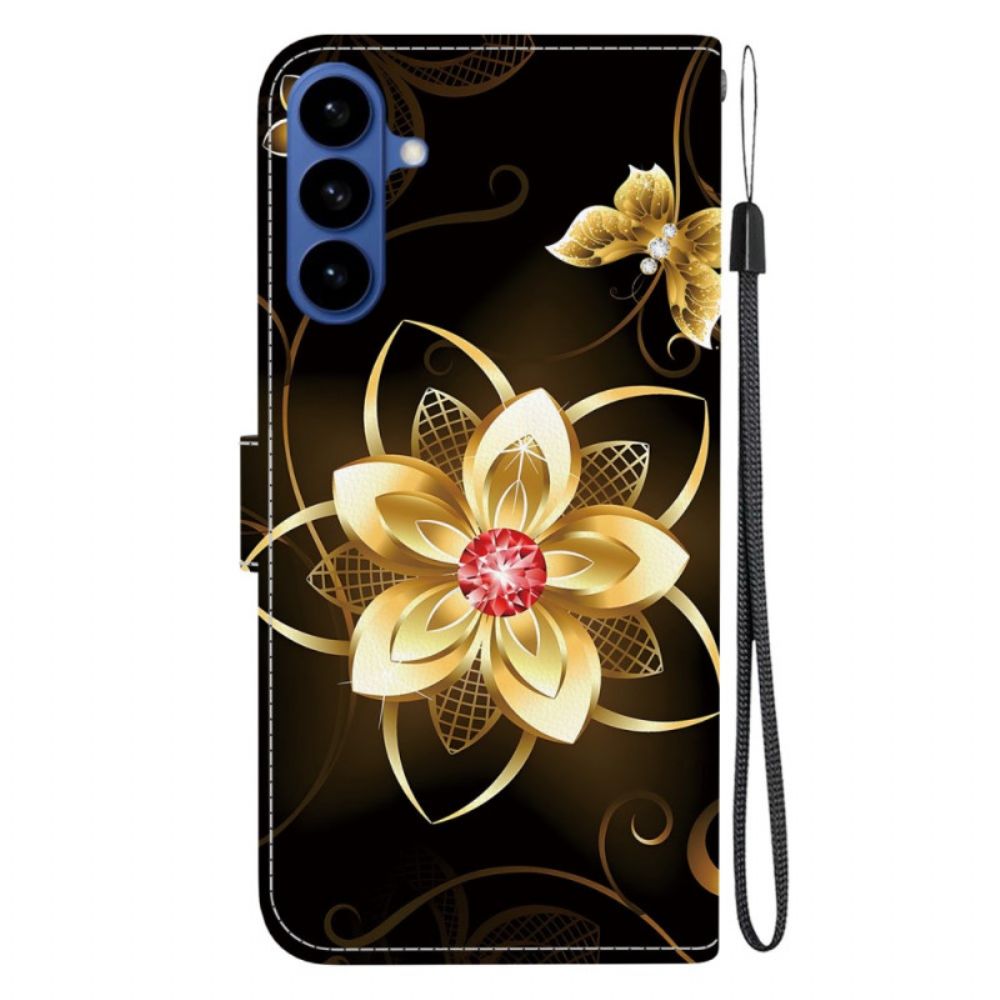 Bescherming Hoesje Samsung Galaxy S26 Gouden Bloem
