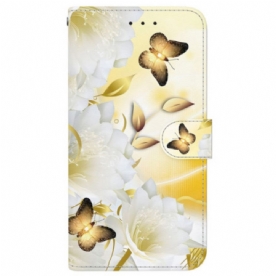 Bescherming Hoesje Samsung Galaxy S26 Gouden Vlinders En Bloemen