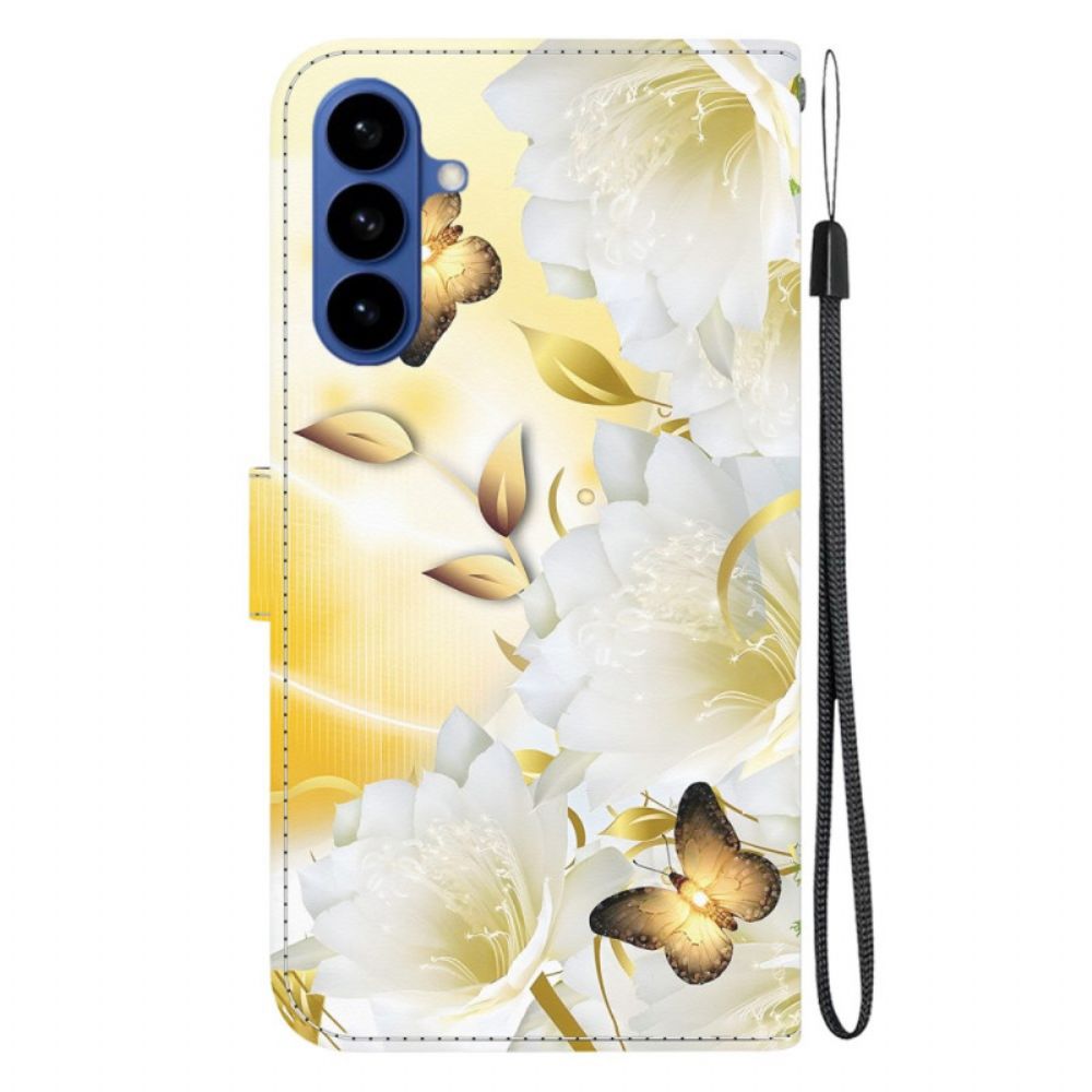 Bescherming Hoesje Samsung Galaxy S26 Gouden Vlinders En Bloemen