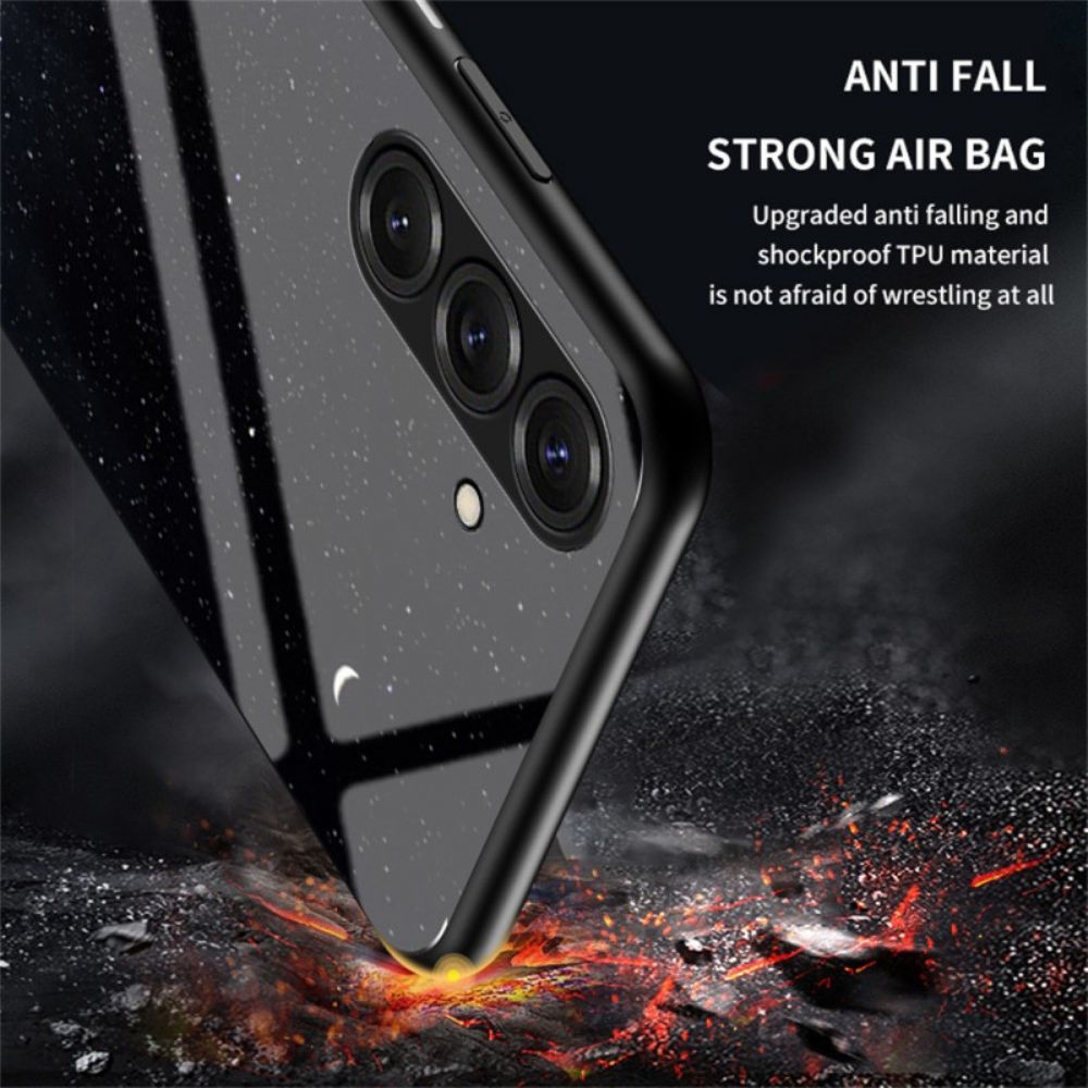 Case Hoesje Samsung Galaxy S26 Telefoonhoesje Hemelsblauw Gehard Glas Met Sterren