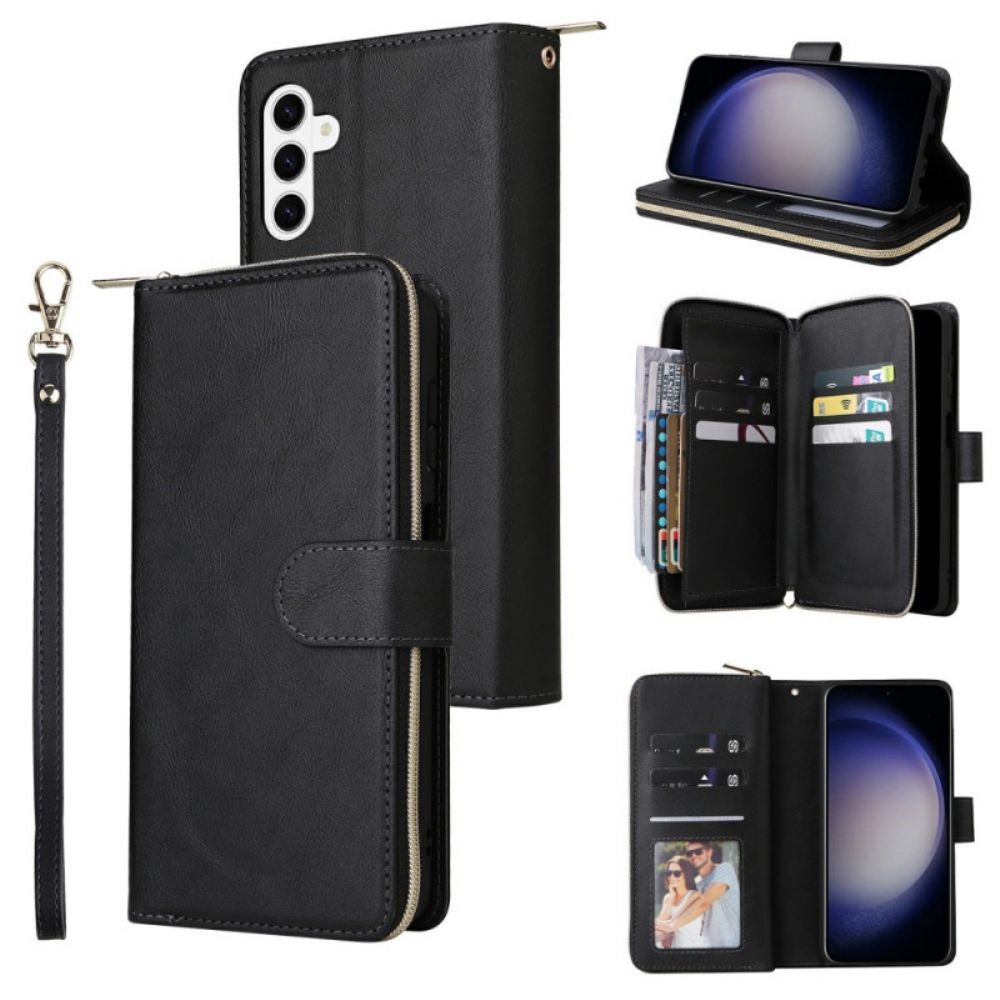 Flip Case Leren Samsung Galaxy S26 Portemonnee Met Ritssluiting