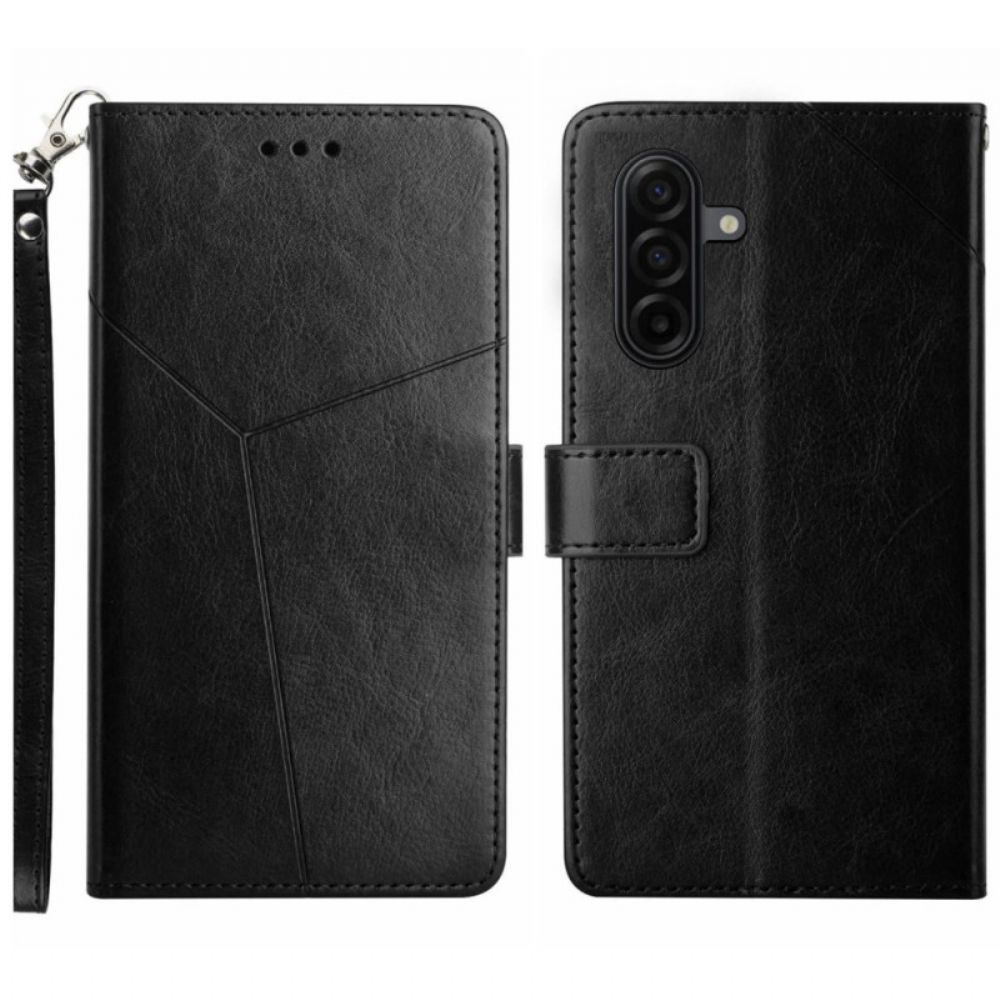 Flip Case Leren Samsung Galaxy S26 Y-design Met Bandje