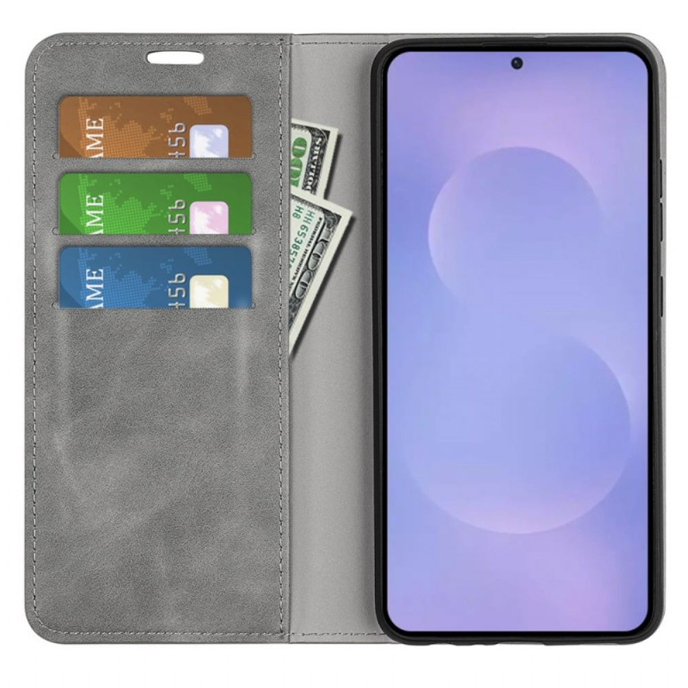 Folio-hoesje Samsung Galaxy S26 Leerstijl