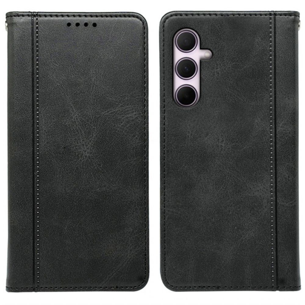 Folio-hoesje Samsung Galaxy S26 Telefoonhoesje Afwerking Met Leerlook