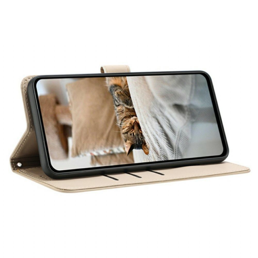 Folio-hoesje Samsung Galaxy S26 Telefoonhoesje Kattenpatroon En Koord