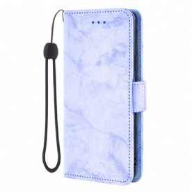 Folio-hoesje Samsung Galaxy S26 Telefoonhoesje Marmerpatroon En Dubbele Sluiting