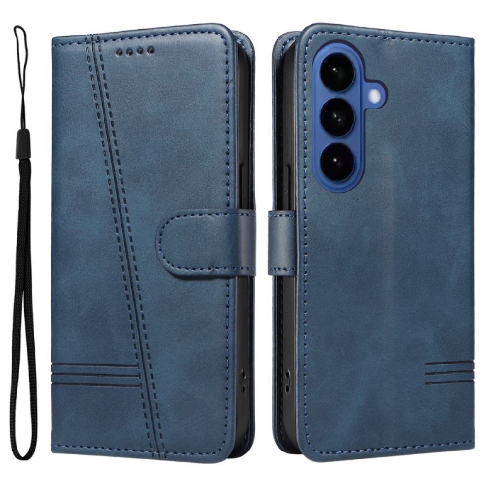 Folio-hoesje Samsung Galaxy S26 Telefoonhoesje T-design Lijnen