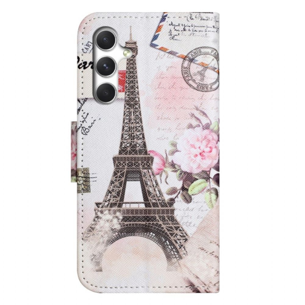 Folio-hoesje Samsung Galaxy S26 Telefoonhoesje Vintage Eiffeltoren
